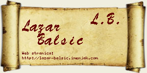 Lazar Balšić vizit kartica